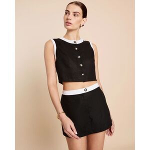 Meraki black sleeveless vest top